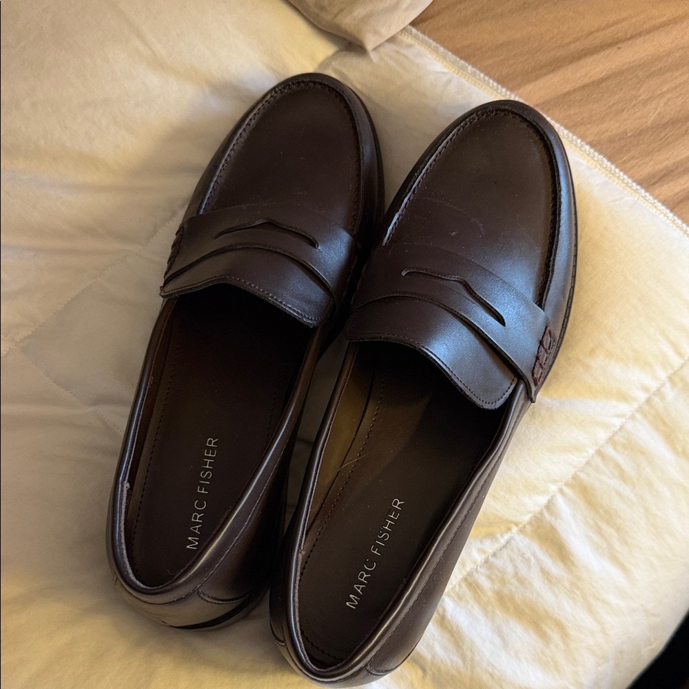 Marc Fisher Women’s Dark Brown Slip-On Loafers
